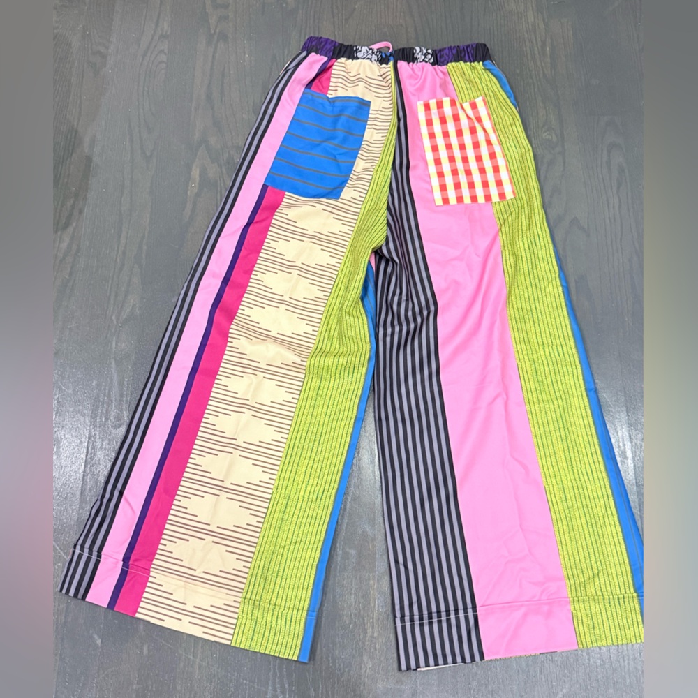 Women’s Multicolor Striped Wide-Leg Casual Pants - Picture 6 of 7